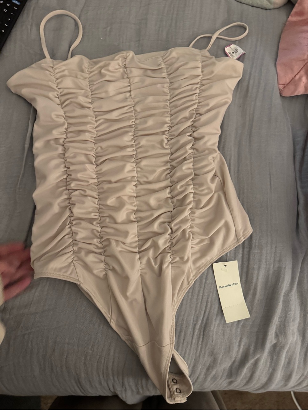 Abercrombie and Fitch Ruched One-Piece bodysuit M